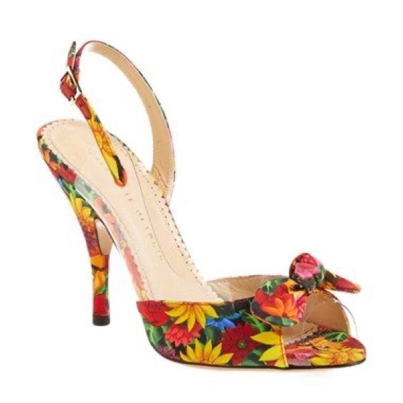 Charlotte Olympia Sue Frida Kahlo Floral Heels - Picture 1 of 12